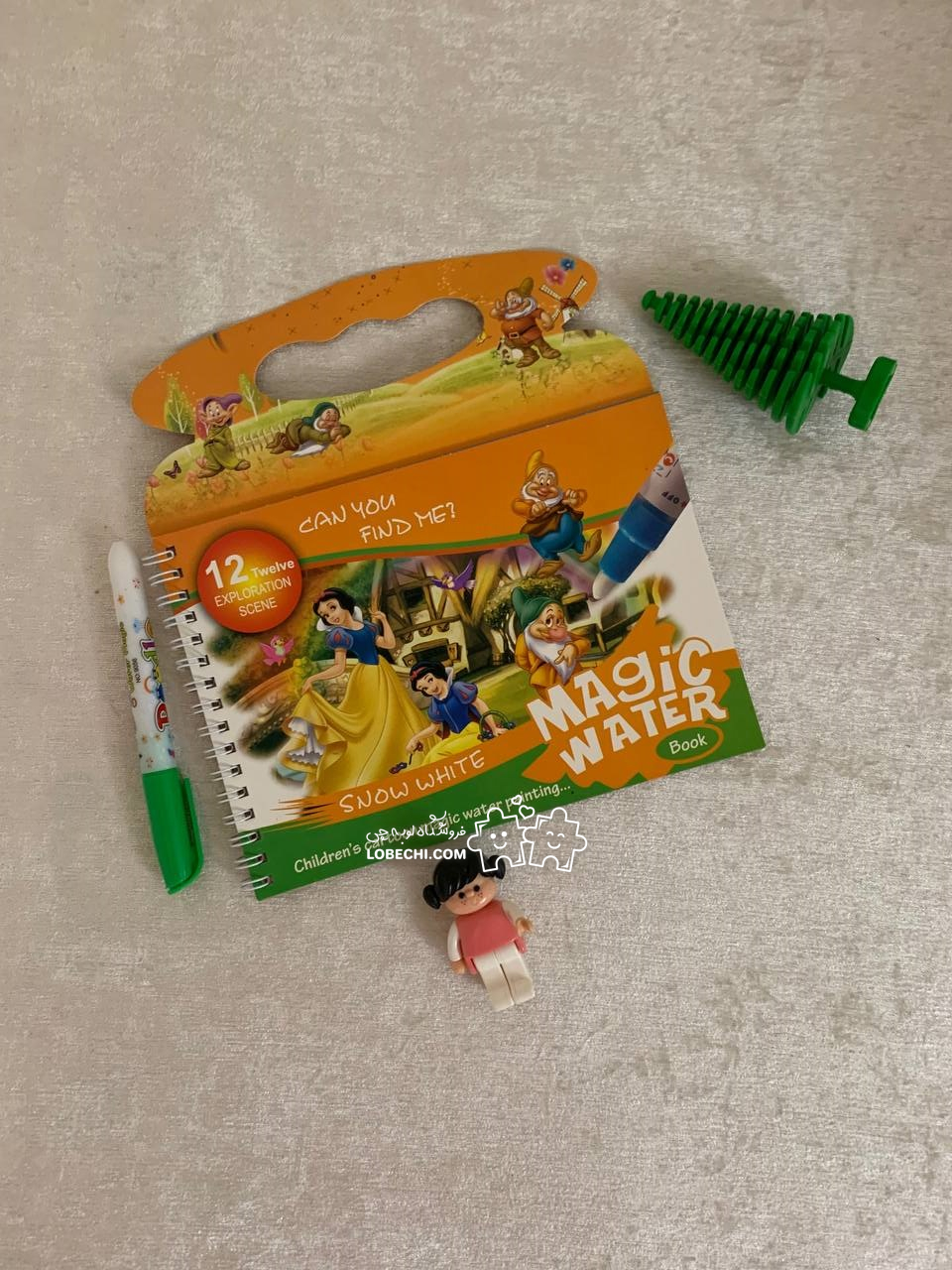 کتاب جادویی نقاشی با آب سفید برفی