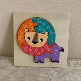 پازل چوبی برجسته طرح شیر