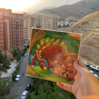 اولین پازل من طرح دایناسور قرمز