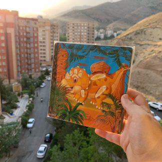 اولین پازل من طرح دایناسور نارنجی