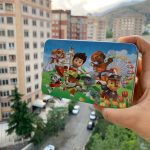 پازل 60 قطعه چوبی جعبه فلزی طرح سگ نهگبان